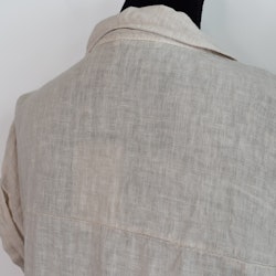 Skjortklänning i linne BEIGE