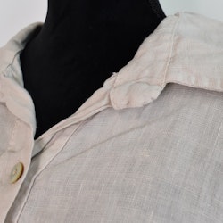 Skjortklänning med fickor BEIGE