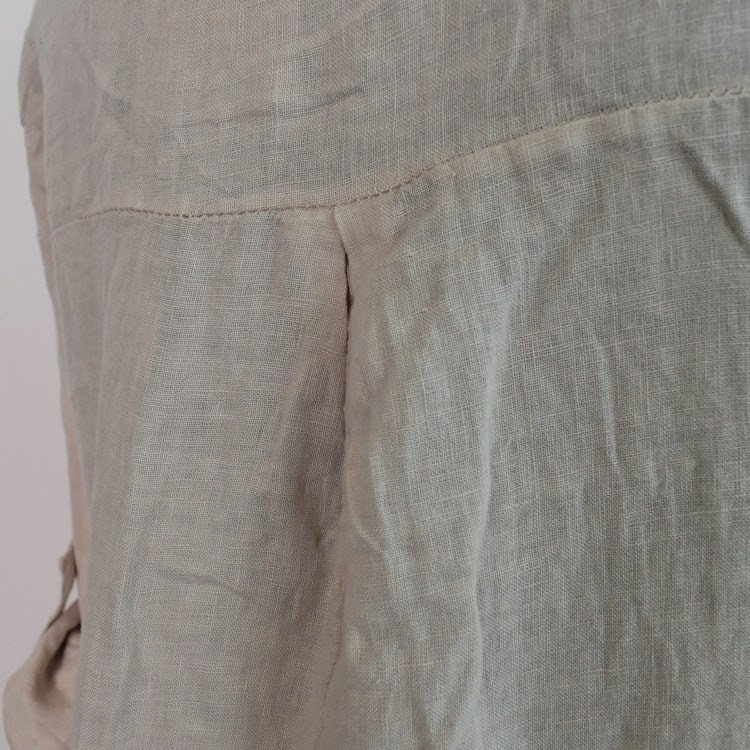 Skjortklänning med fickor BEIGE