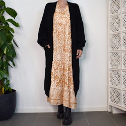 Klänning Mönstrad BEIGE