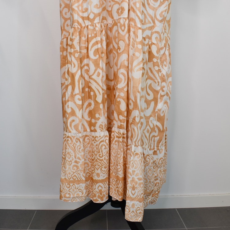 Klänning Mönstrad BEIGE