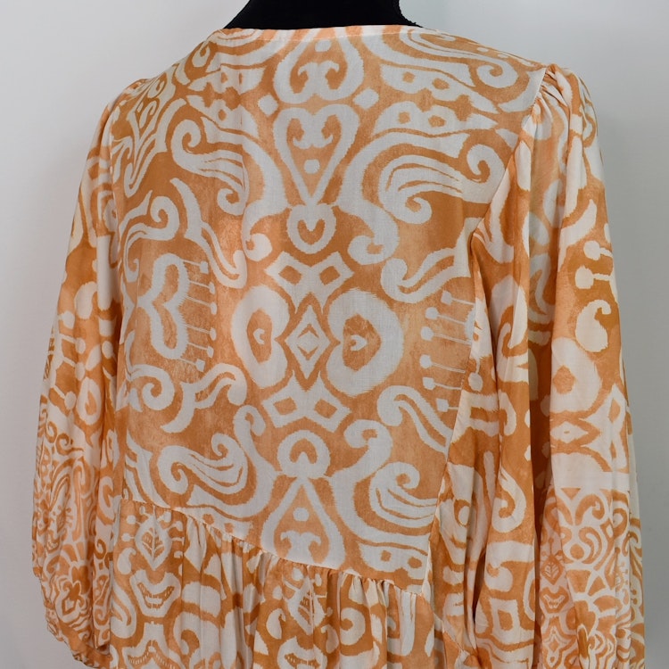 Klänning Mönstrad BEIGE
