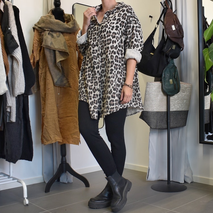 Finstickade leggings Timea SVART - Mix By Heart