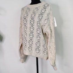 Stickad tröja Mönstrad BEIGE