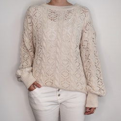 Stickad tröja Mönstrad BEIGE
