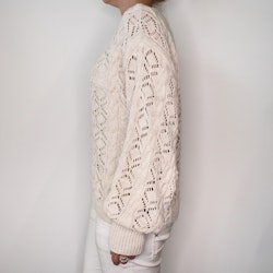 Stickad tröja Mönstrad BEIGE