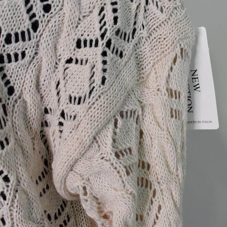 Stickad tröja Mönstrad BEIGE