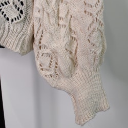 Stickad tröja Mönstrad BEIGE
