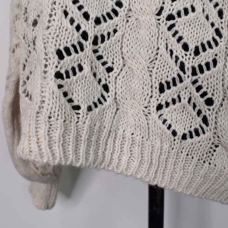 Stickad tröja Mönstrad BEIGE