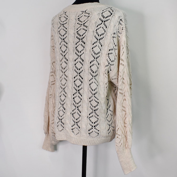 Stickad tröja Mönstrad BEIGE