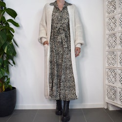 Lång Stickad Kofta Over Sized BEIGE
