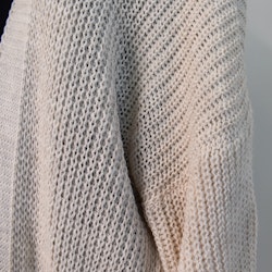 Lång Stickad Kofta Over Sized BEIGE
