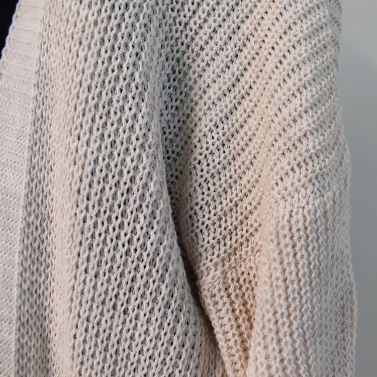 Lång Stickad Kofta Over Sized BEIGE