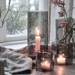 Glaslykta Hamra 10x25cm SMOKE - Majas Cottage