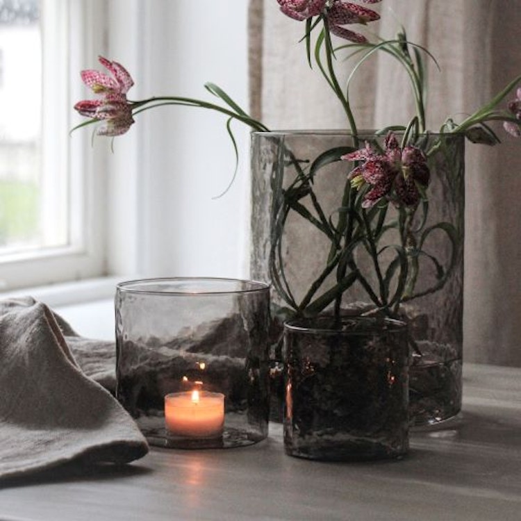 Glaslykta Hamra 10x10cm SMOKE - Majas Cottage