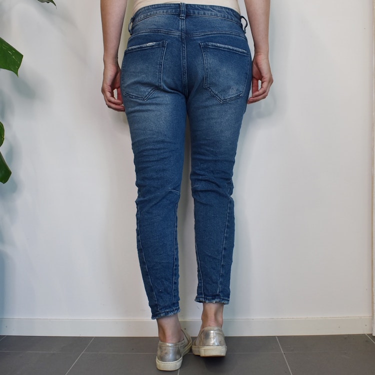 Jeans Ankellånga Med Paljetter DENIM