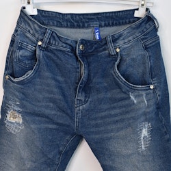 Jeans Ankellånga Med Paljetter DENIM