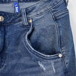 Jeans Ankellånga Med Paljetter DENIM