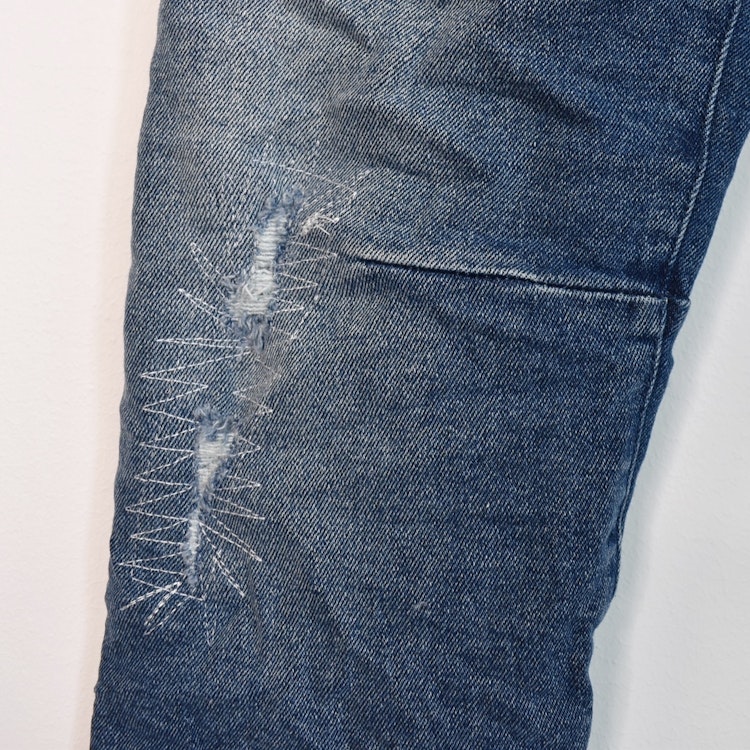 Jeans Ankellånga Med Paljetter DENIM