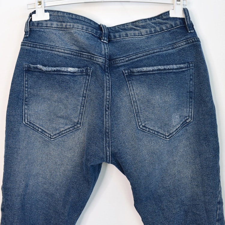 Jeans Ankellånga Med Paljetter DENIM
