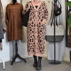 Lång Cardigan Recycled LEOPARD