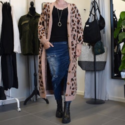 Lång Cardigan Recycled LEOPARD