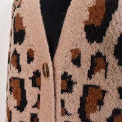 Lång Cardigan Recycled LEOPARD