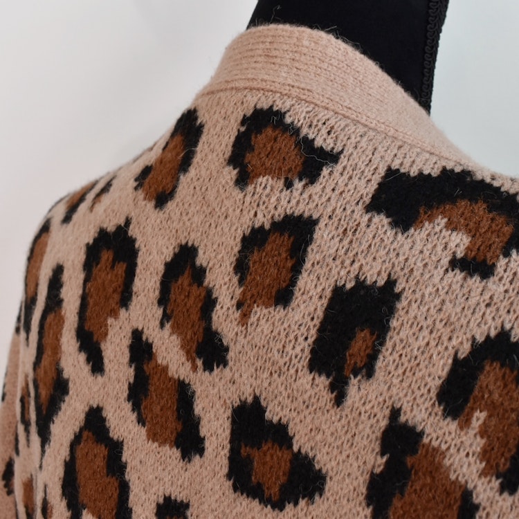 Lång Cardigan Recycled LEOPARD