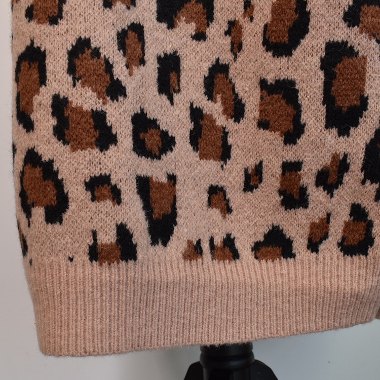 Lång Cardigan Recycled LEOPARD