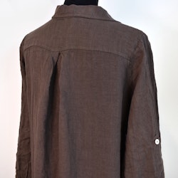 Lång skjortklänning i linne BROWNIE