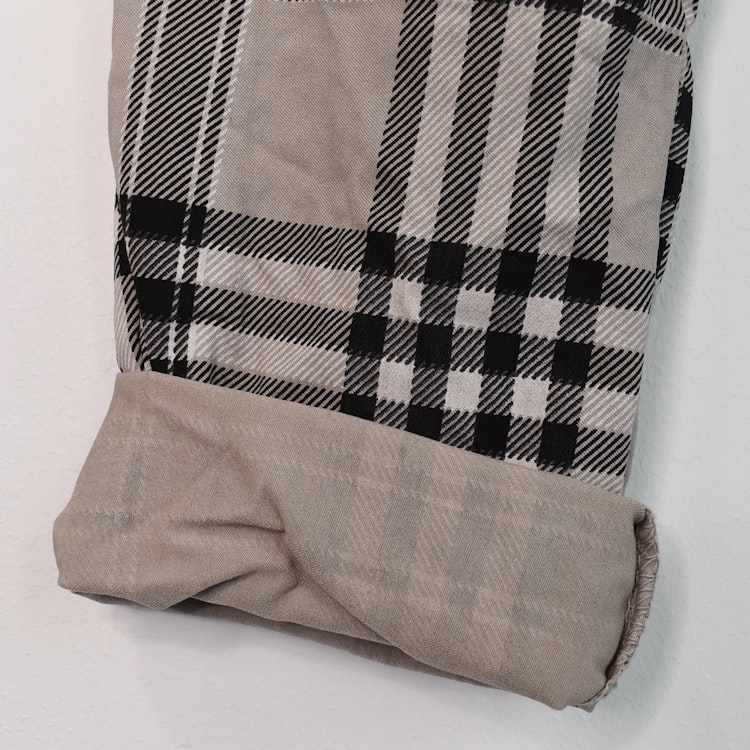 Stretchig Byxa Storrutig BEIGE - Stajl Agenturer