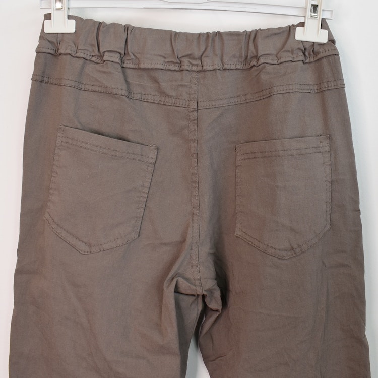 Stretchig Byxa med Spets TAUPE