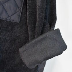 Skjortjacka Quiltad/Velour SVART
