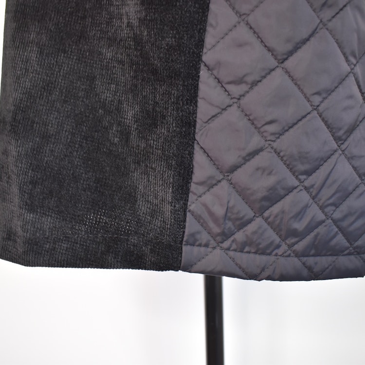 Skjortjacka Quiltad/Velour SVART