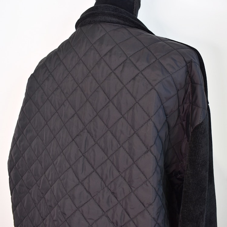 Skjortjacka Quiltad/Velour SVART