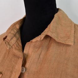 Lång Linneskjorta med fickor CAMEL