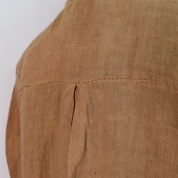 Lång Linneskjorta med fickor CAMEL