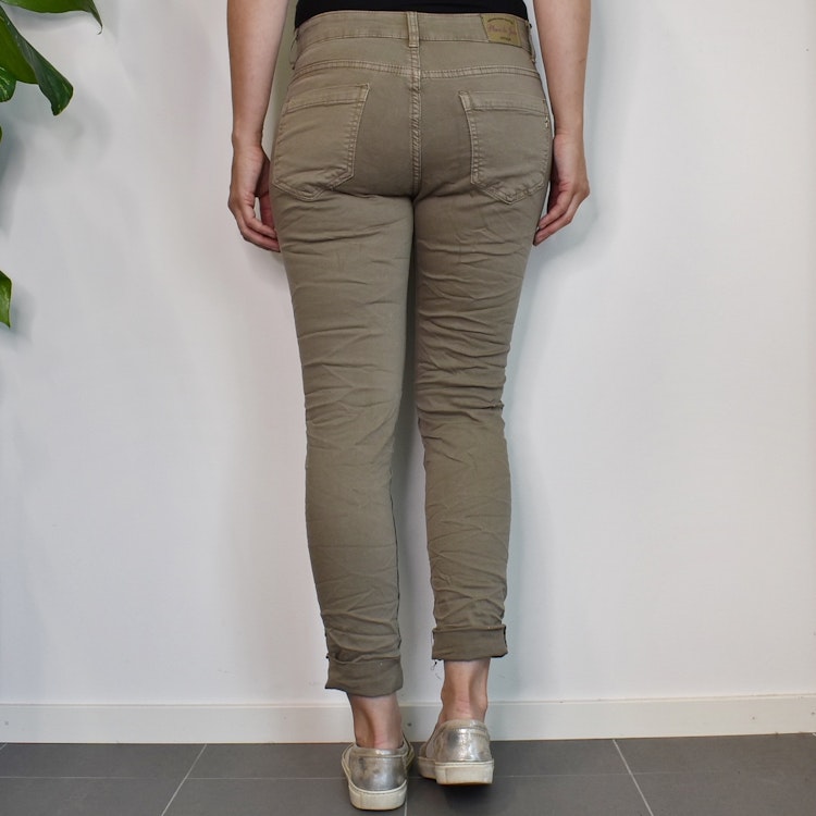 Jeans med revär TAUPE - Place du Jour