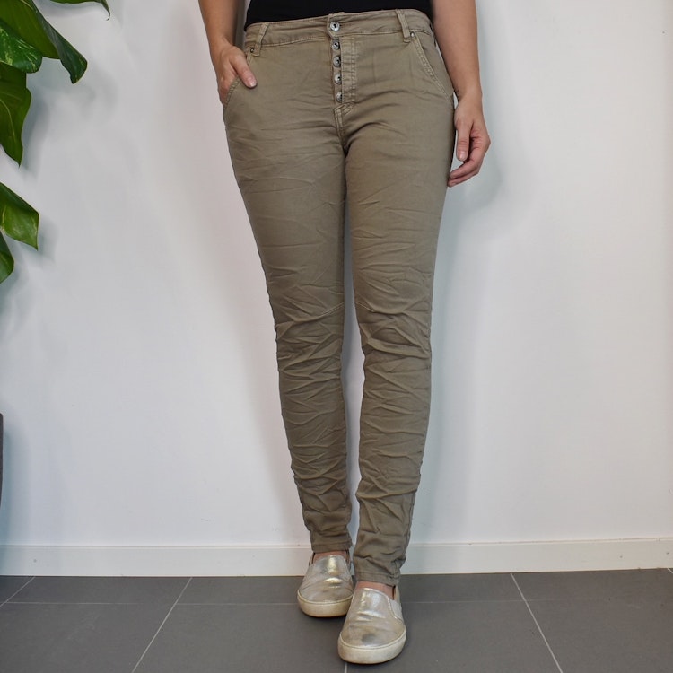 Jeans med revär TAUPE - Place du Jour