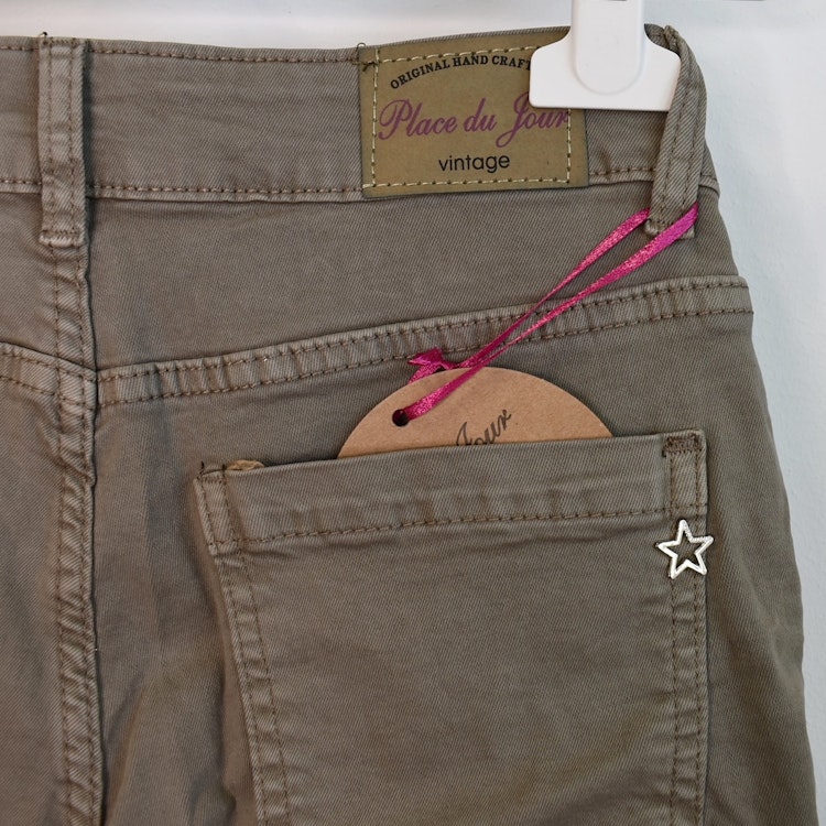 Jeans med revär TAUPE - Place du Jour