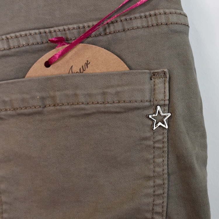 Jeans med revär TAUPE - Place du Jour