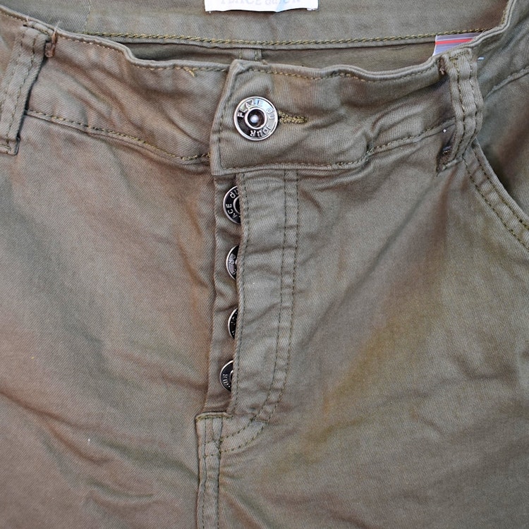 Jeans med revär KAKI - Place du Jour