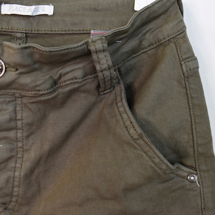 Jeans med revär KAKI - Place du Jour