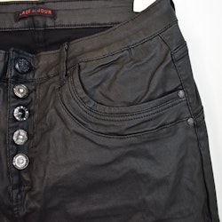 Jeans Vaxade med dekorativa knappar SVART - Place du Jour