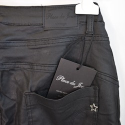 Jeans Vaxade med dekorativa knappar SVART - Place du Jour