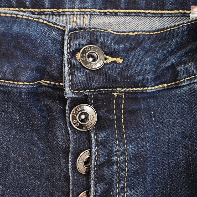 Jeans med revär MÖRK DENIM - Place du Jour