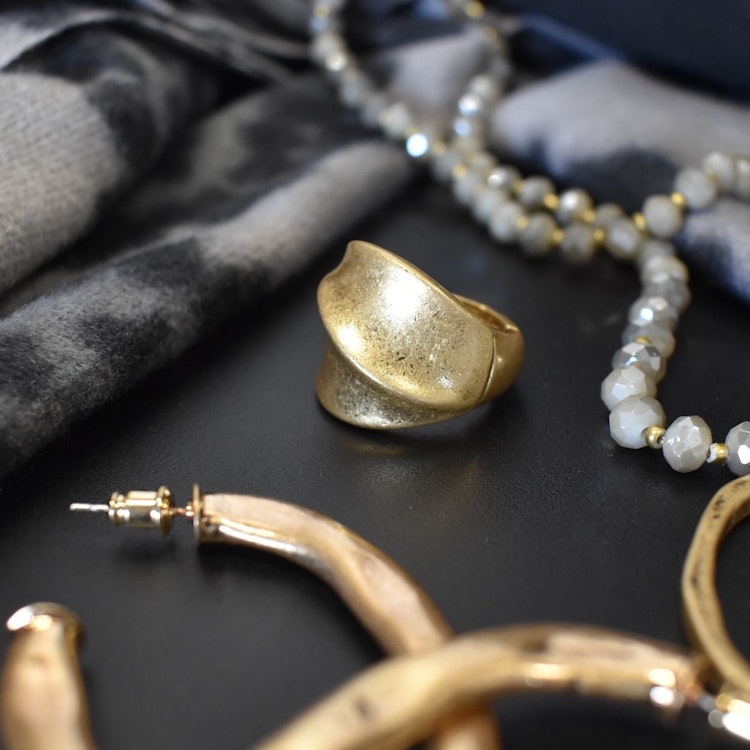 Elastisk ring Anna GULD - The Moshi