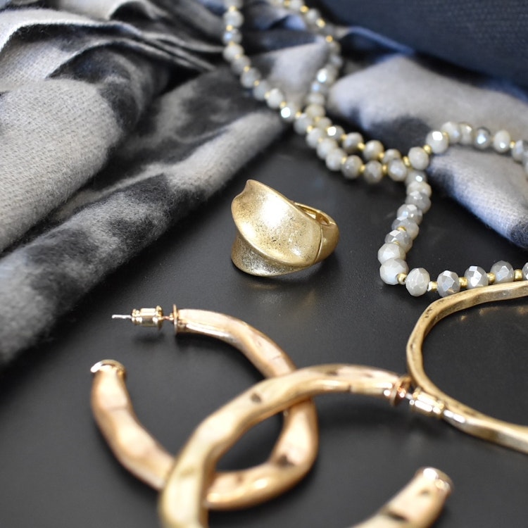 Elastisk ring Anna GULD - The Moshi
