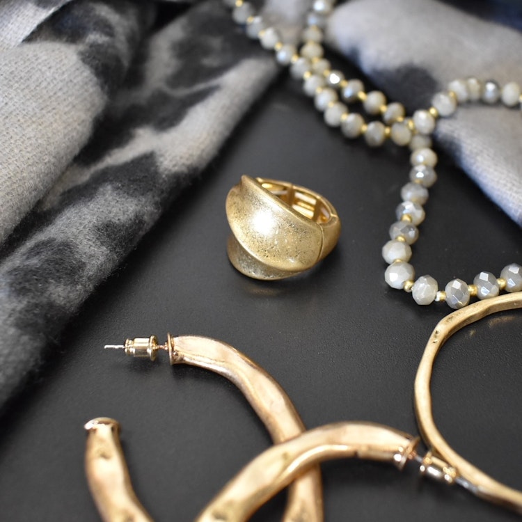 Elastisk ring Anna GULD - The Moshi