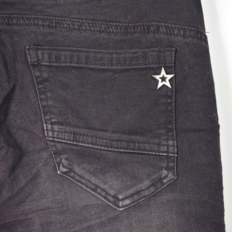 Jeans Jogger med knappar och gylf SLITEN SVART - Newplay